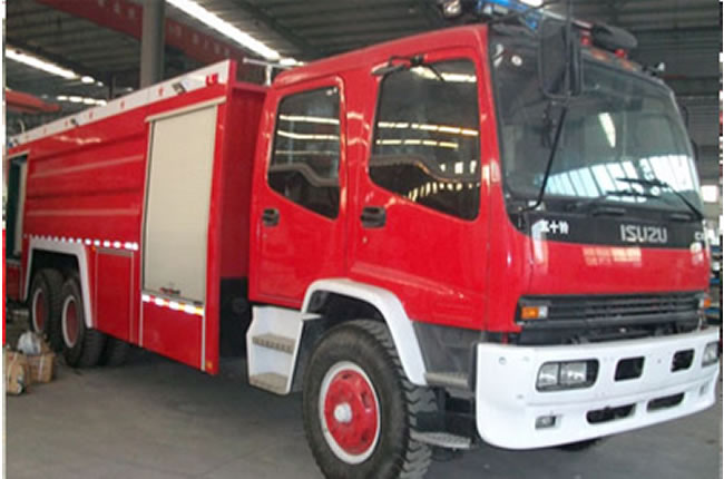 慶鈴五十鈴后雙橋A類泡沫消防車
